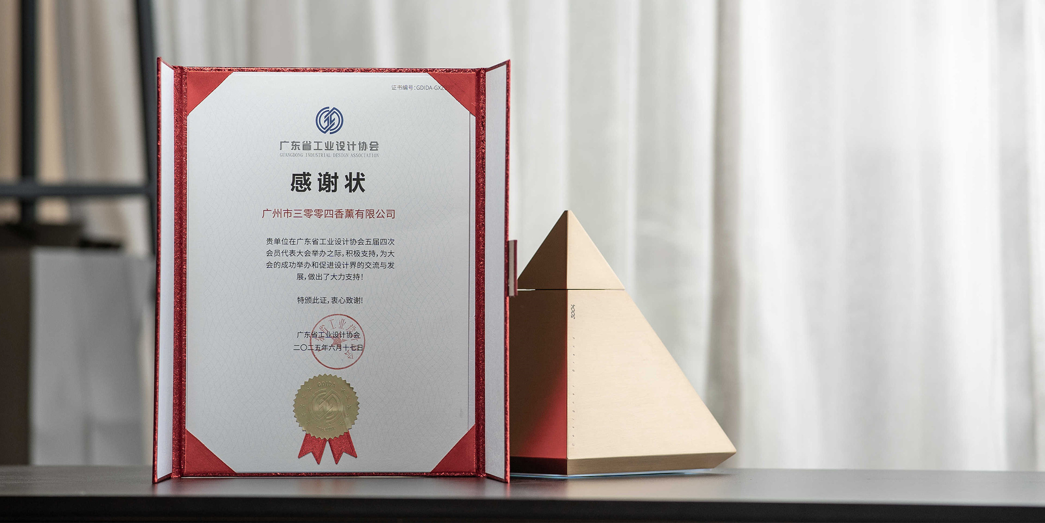 大业设计创始人瞿上携 3004 品牌亮相广东工业设计协会大会