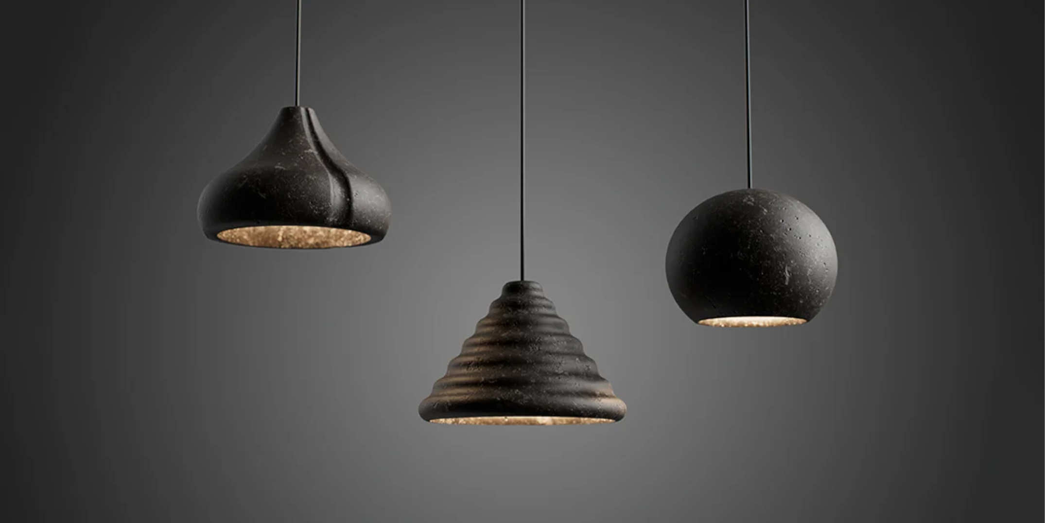 设计资讯｜由回收熔岩铸造的吊灯